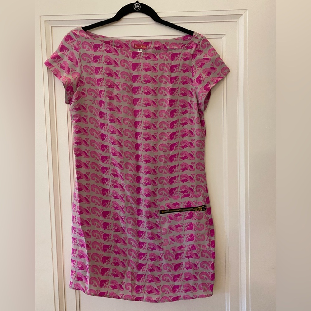 Bianca colleti brand silk dress. Size small. Pink and grey